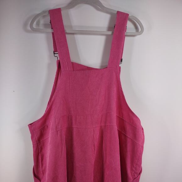 Shein Curve Pink Corduroy Overalls, Size 2XL - Picture 8 of 9